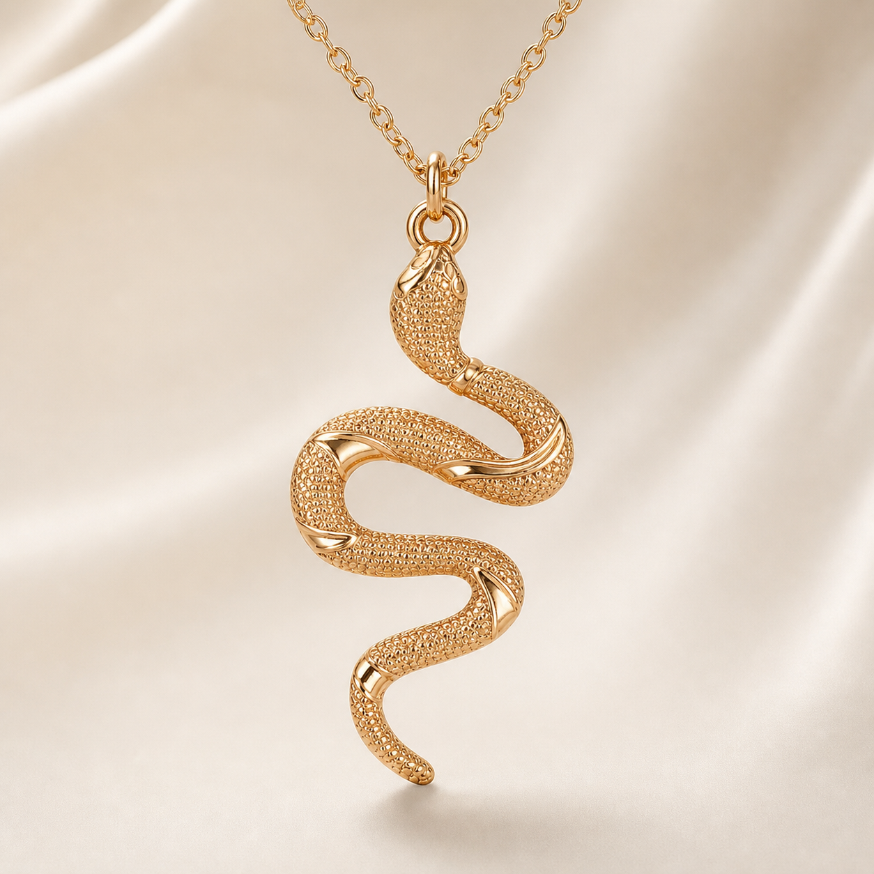 Collier Pendentif Serpent